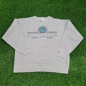 Vintage 90s Hanes Sweatshirt Womens Large 22x23 Gray USA